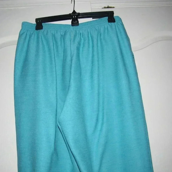 ALFRED DUNNER Pull-On Back Elastic Waist Green Comfort Pants Size 12 - Picture 4 of 5